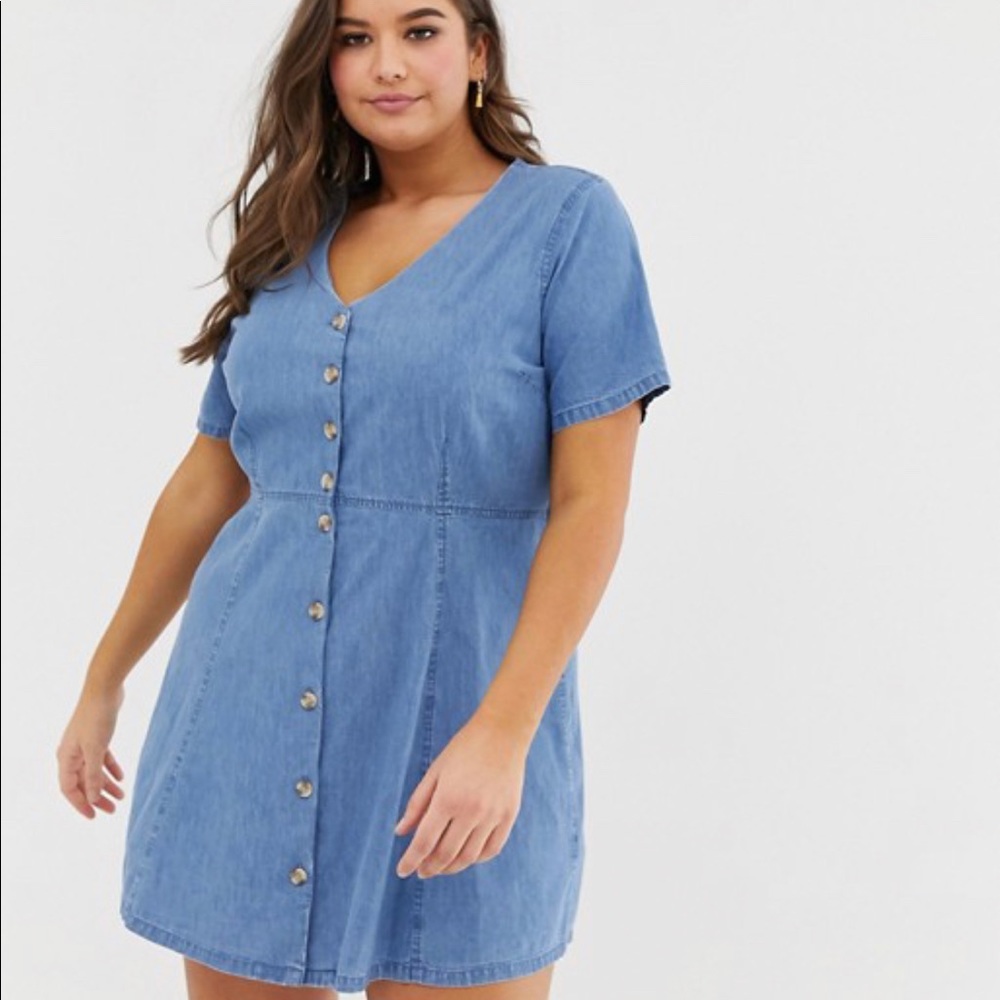 ASOS Curve Denim Tea Dress